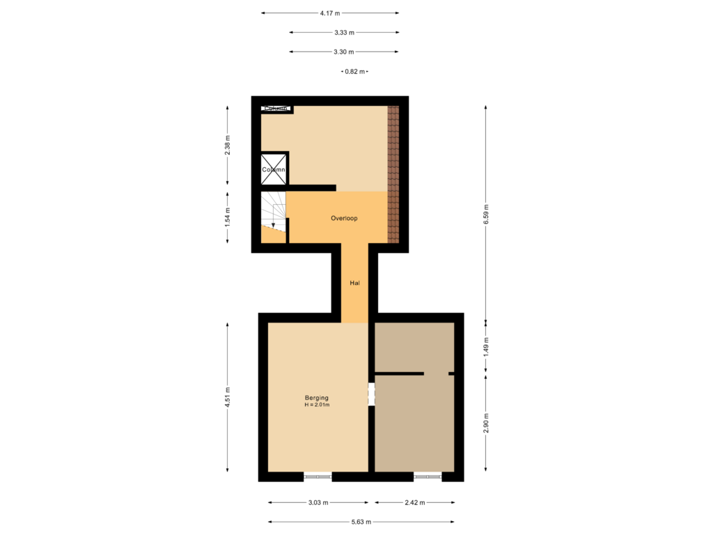 Bekijk plattegrond van Souterrain van Lohstraße 25