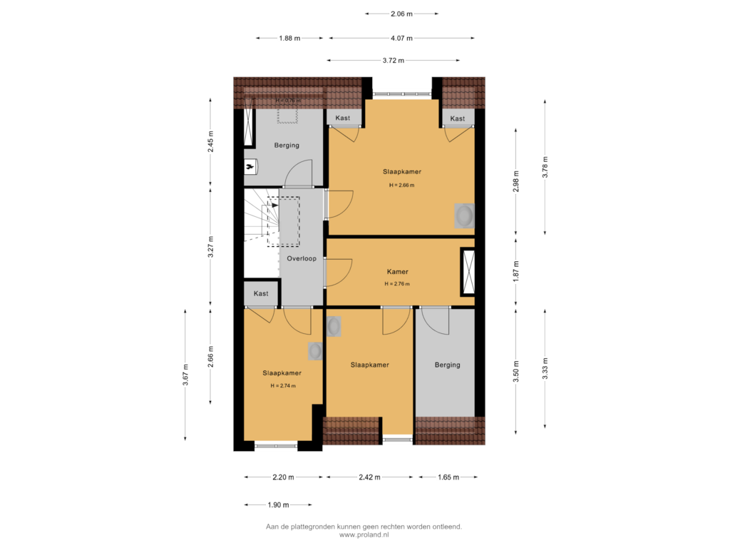 Bekijk plattegrond van 2e Verdieping van Spanjaardslaan 135