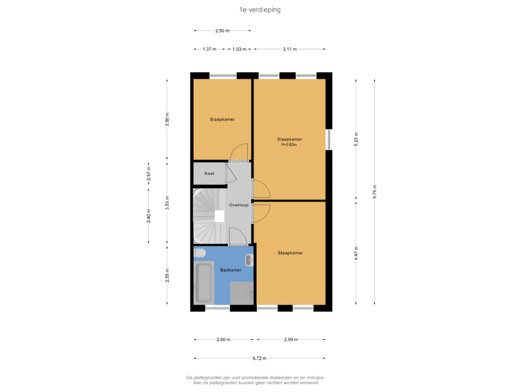 Bekijk plattegrond van 1e verdieping van Perron 21