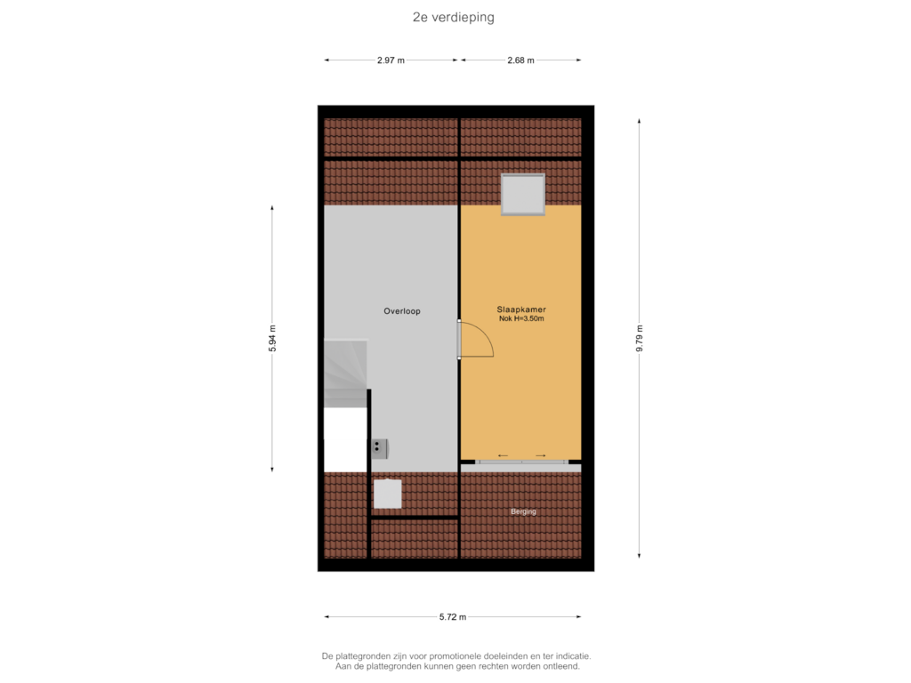 Bekijk plattegrond van 2e verdieping van Perron 21