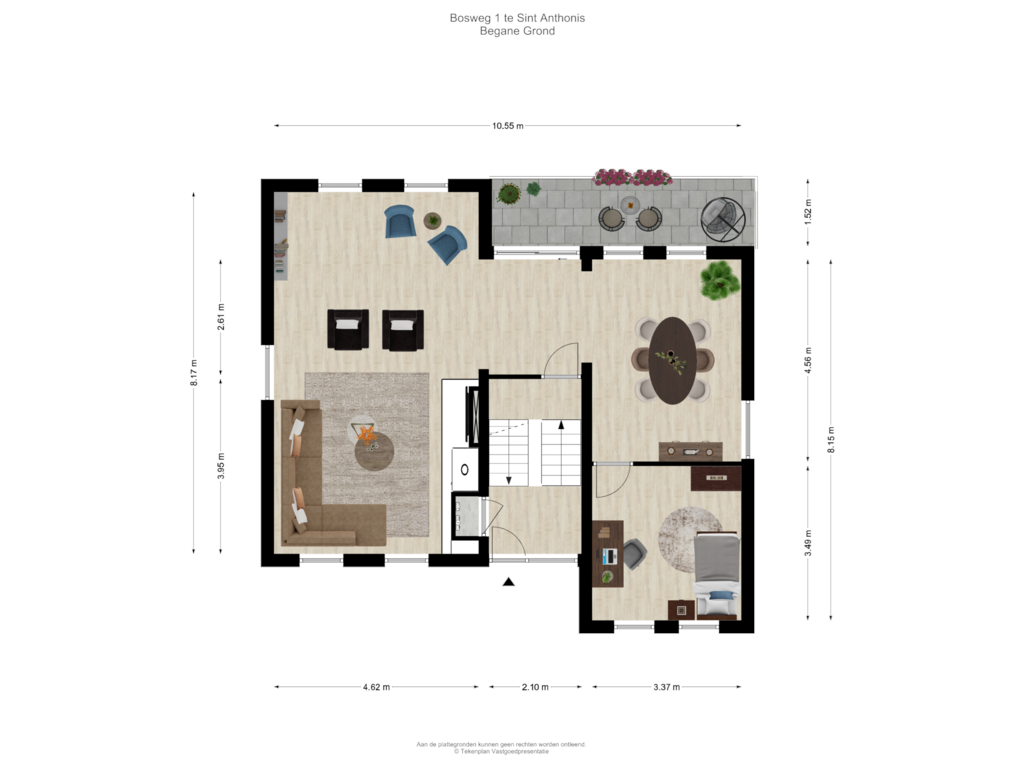 Bekijk plattegrond van Begane Grond van Bosweg 1