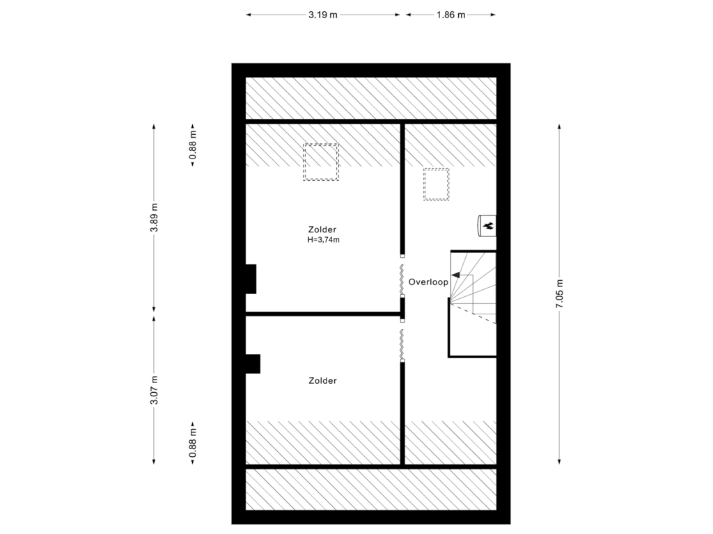 Bekijk plattegrond van 2e Verdieping van Sperwerhof 24