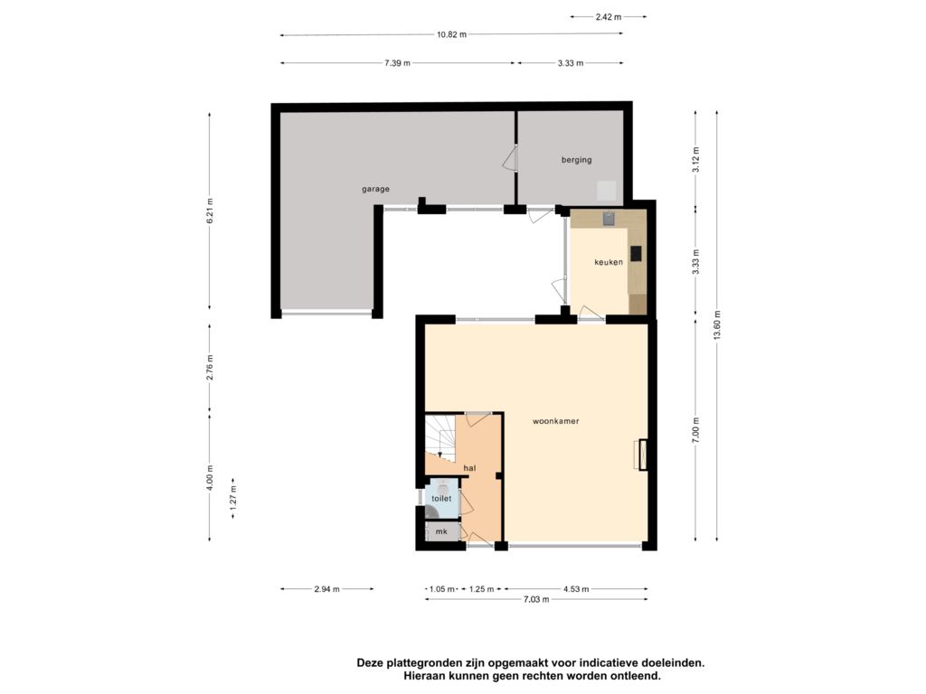 Bekijk plattegrond van Begane grond van Berenstraat 22