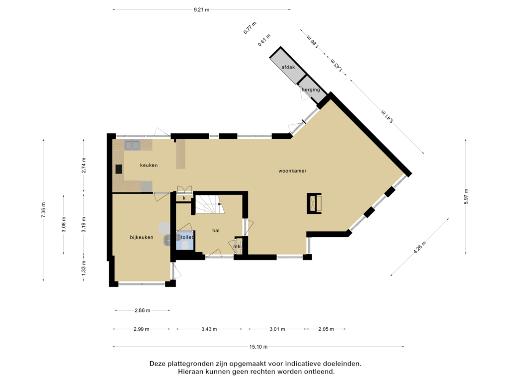 Bekijk plattegrond van begane grond van Graaf Diederiklaan 31