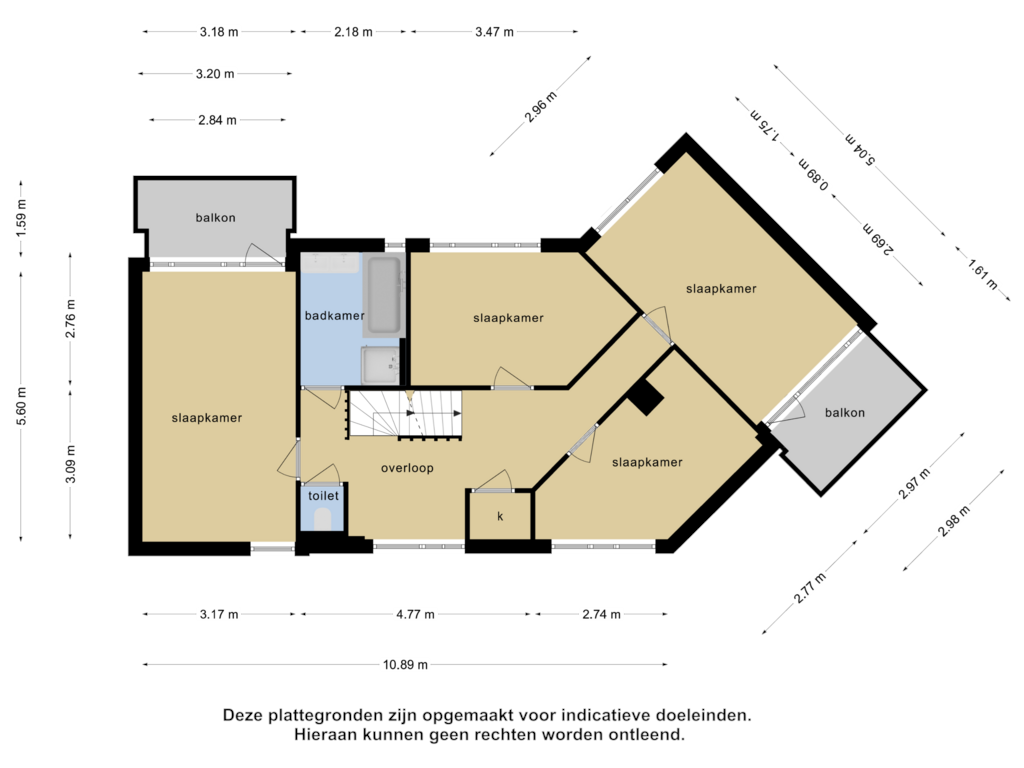 Bekijk plattegrond van 1e verdieping van Graaf Diederiklaan 31