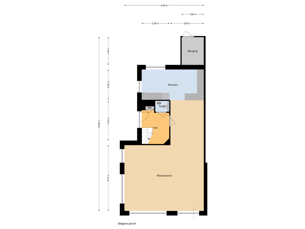 View floorplan of Begane grond of Hoge Licht 3