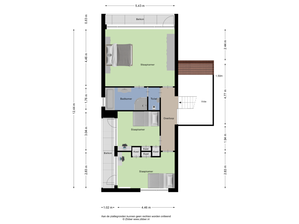 View floorplan of Eerste Verdieping of Irislaan 8