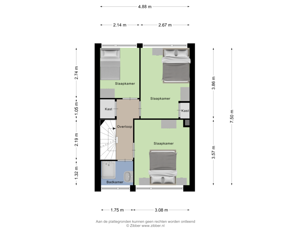 Bekijk plattegrond van Eerste Verdieping van Dorpsstraat 83