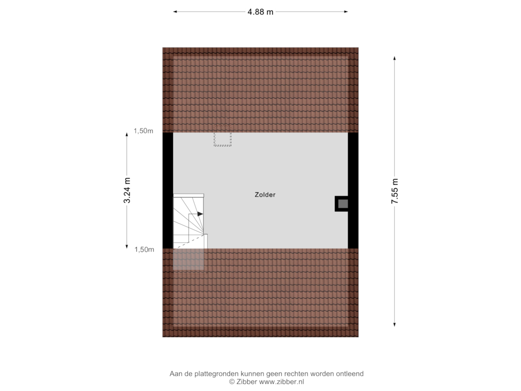 Bekijk plattegrond van Zolder van Dorpsstraat 83