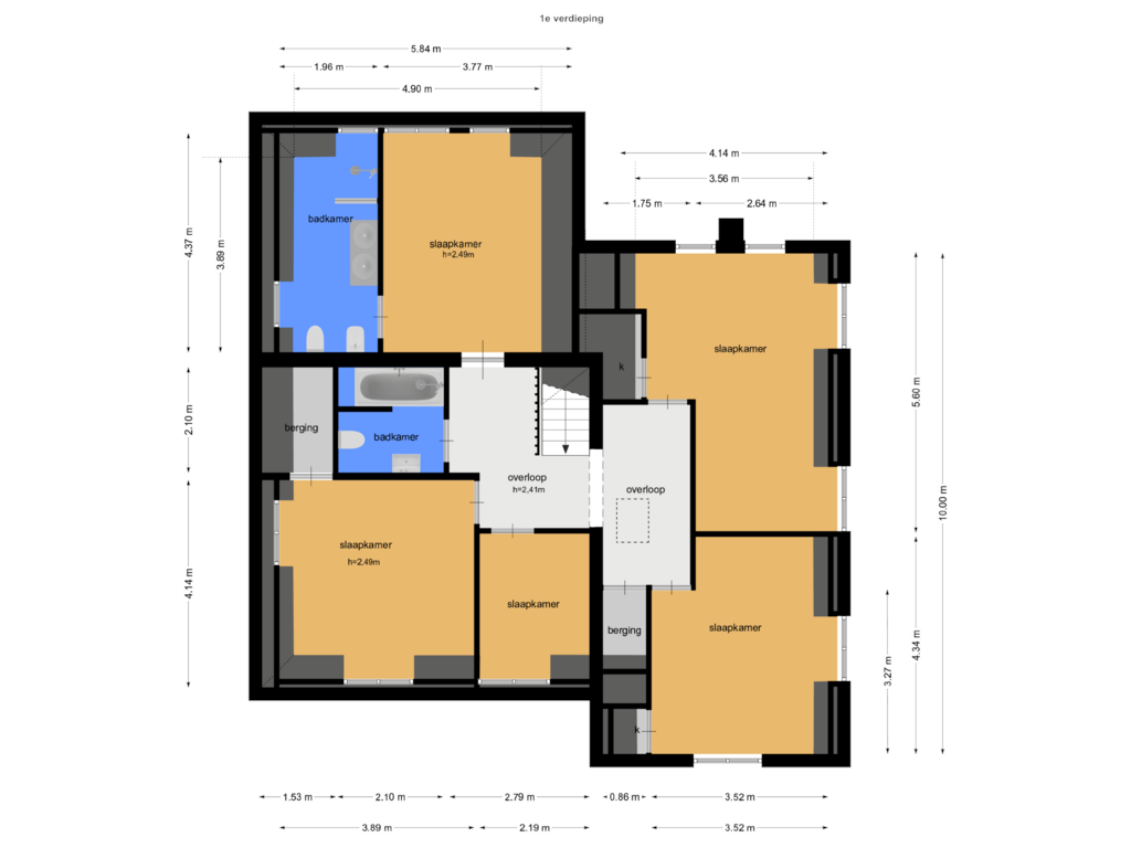 View floorplan of 1e of Rossinilaan 8