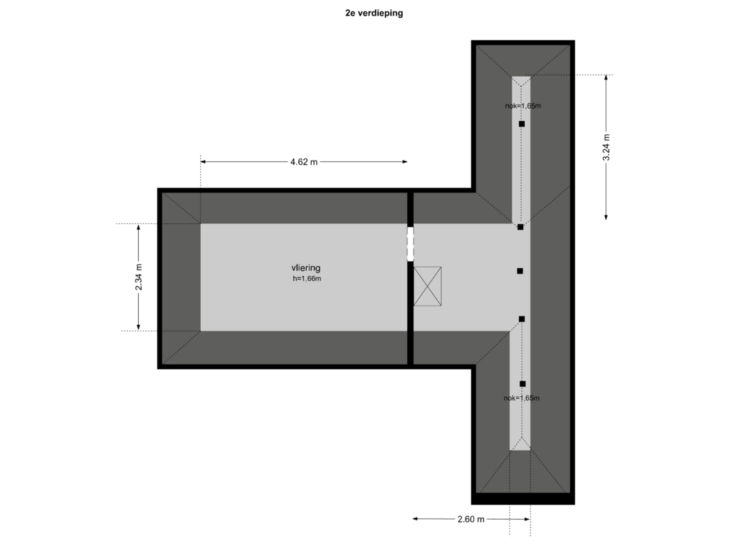 View floorplan of 2e of Rossinilaan 8