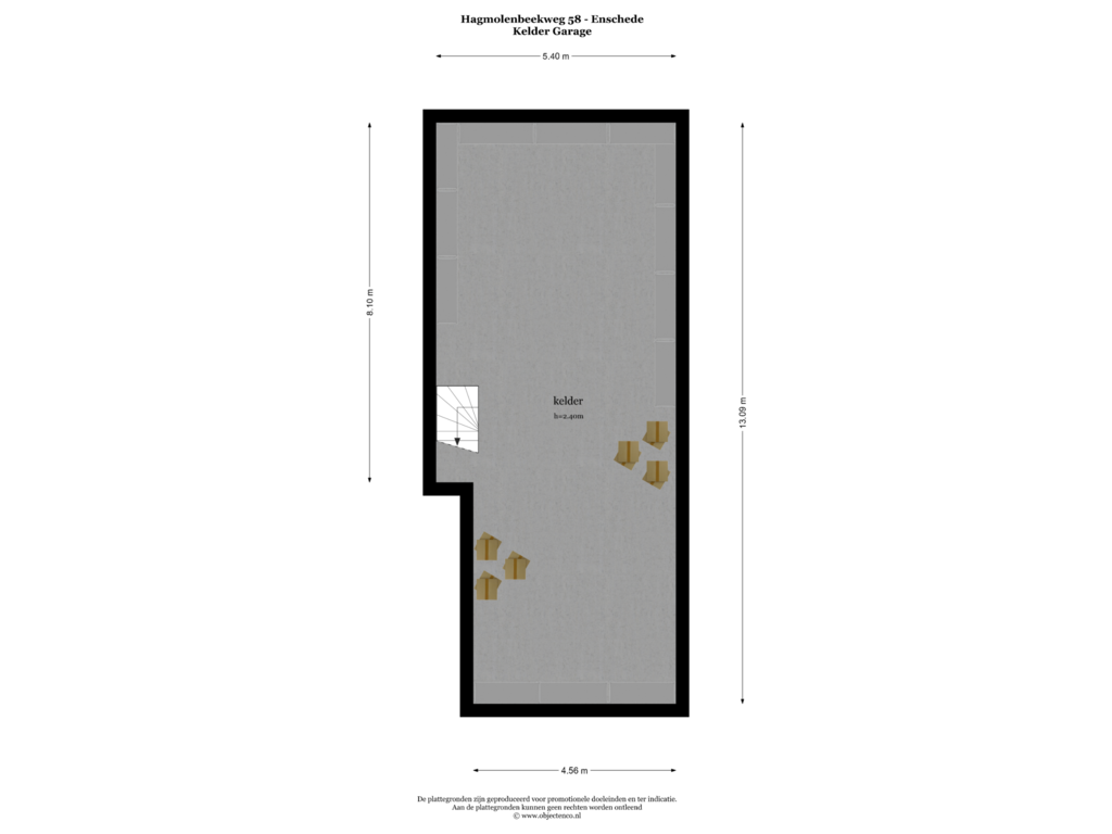 View floorplan of Kelder Garage of Hagmolenbeekweg 58