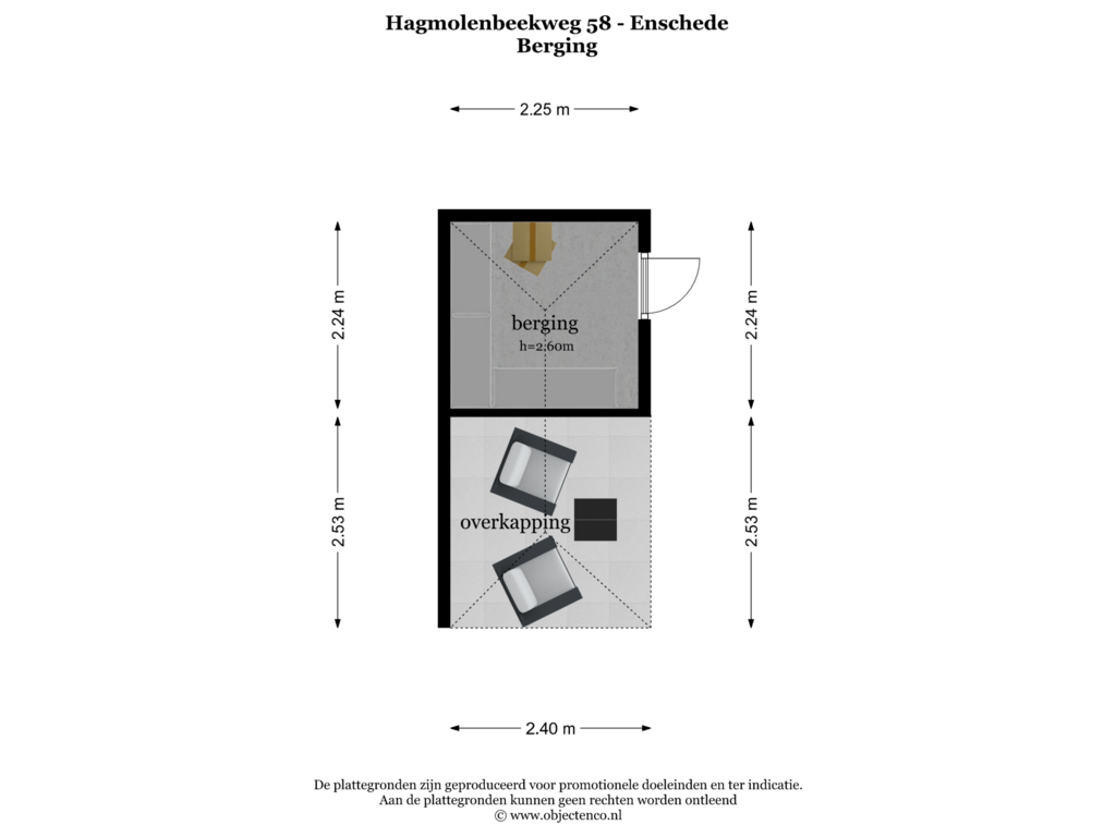 View floorplan of Berging of Hagmolenbeekweg 58