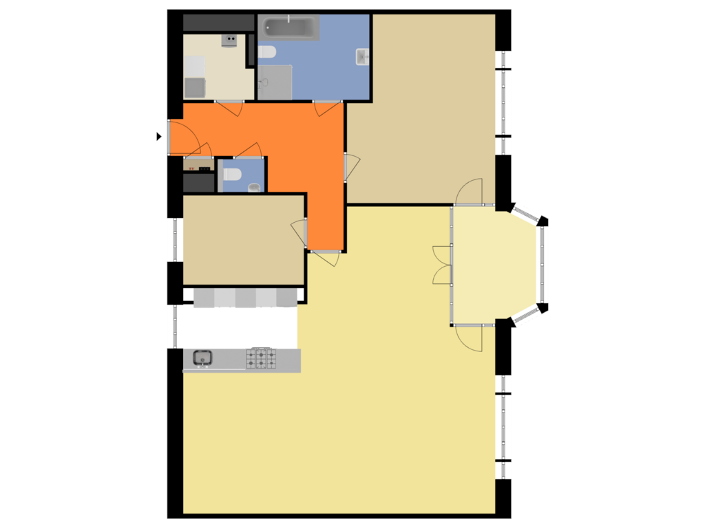 Bekijk plattegrond van Tweede Verdieping van Oranje-Vrijstaatplein 16