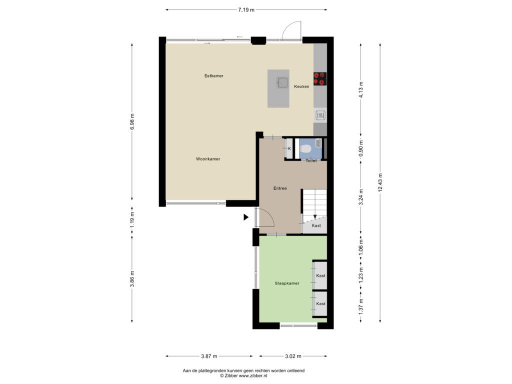 View floorplan of Begane Grond of Johann Knoopstraat 21