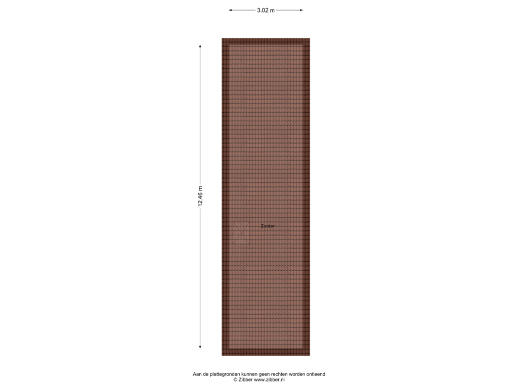 View floorplan of Zolder of Johann Knoopstraat 21