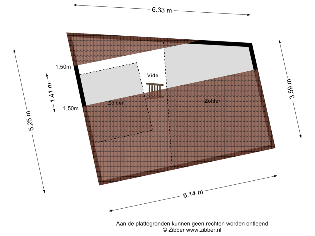 View floorplan of Zolder of Lakenveld 14