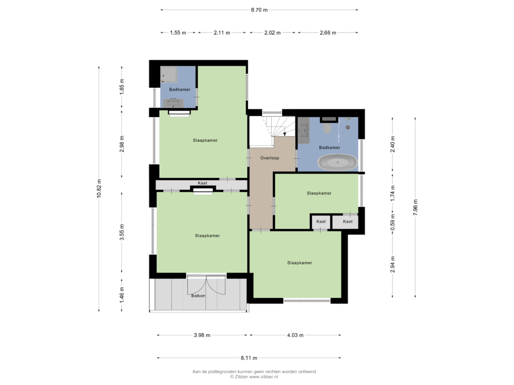 View floorplan of Eerste Verdieping of Burgemeester Jollesstraat 16