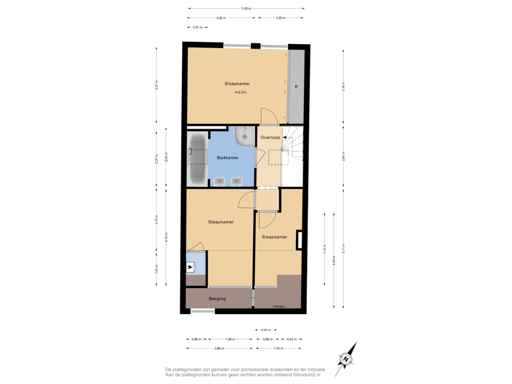 Bekijk plattegrond van 2e Verdieping van Buitenwatersloot 140