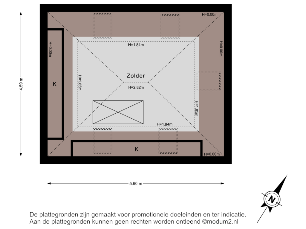 Bekijk plattegrond van Achterhuis 1e Verd. van Buitenwatersloot 140