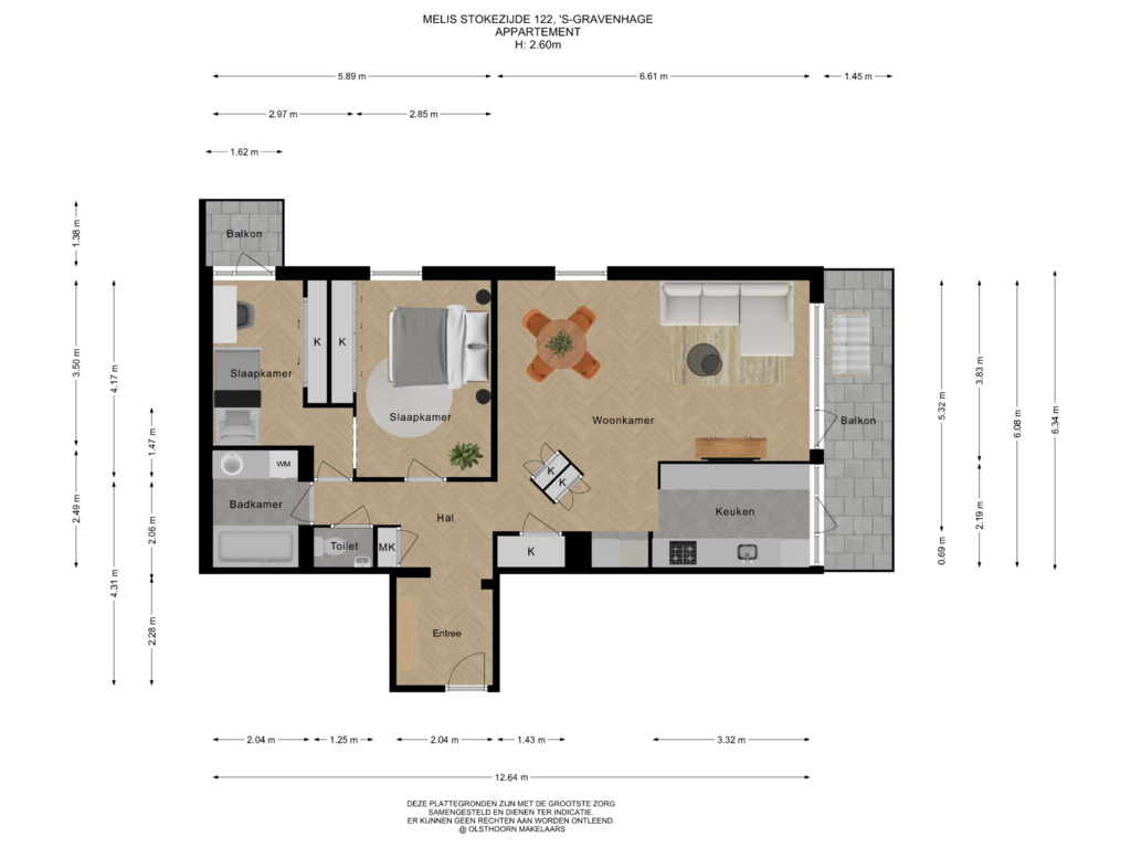 View floorplan of Appartement of Melis Stokezijde 122