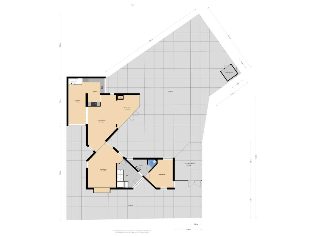 Bekijk plattegrond van Tuin van Berg en Dalseweg 299