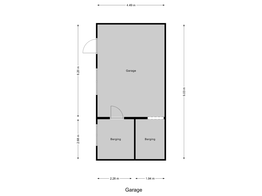 Bekijk plattegrond van Garage van Willem Zelleweg 33