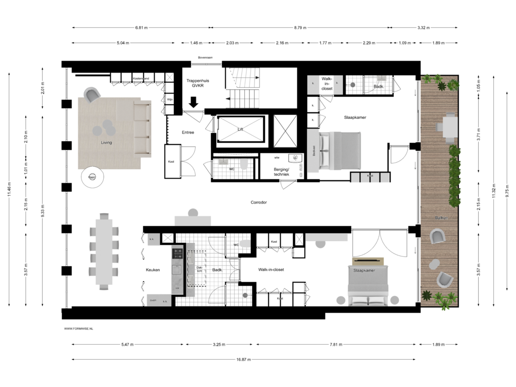 Bekijk plattegrond van 3e VERDIEPING van Prinsengracht 765