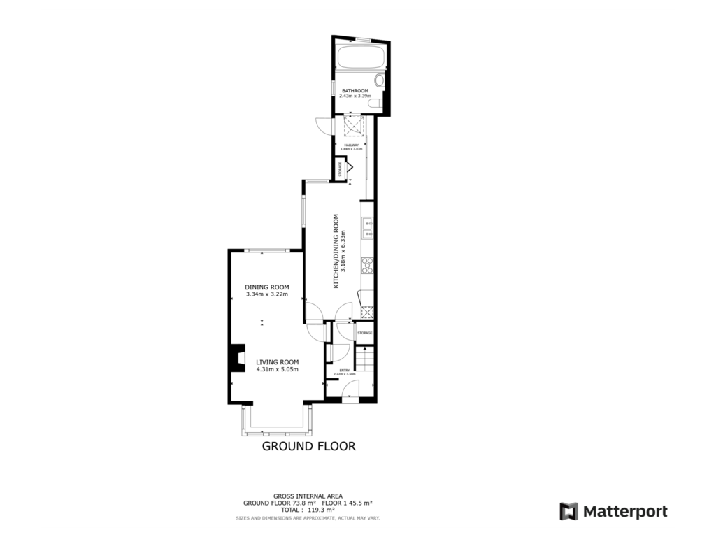 Bekijk plattegrond van Begane grond van Nieuwstraat 117