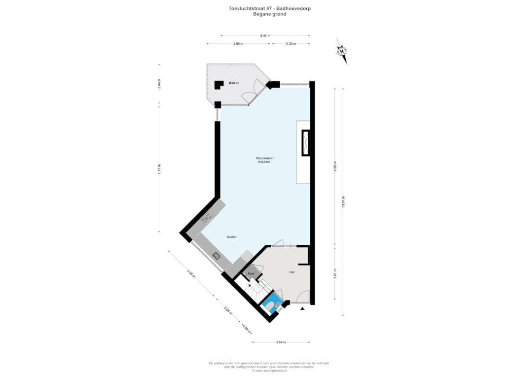 Bekijk plattegrond van Begane grond van Toevluchtstraat 47