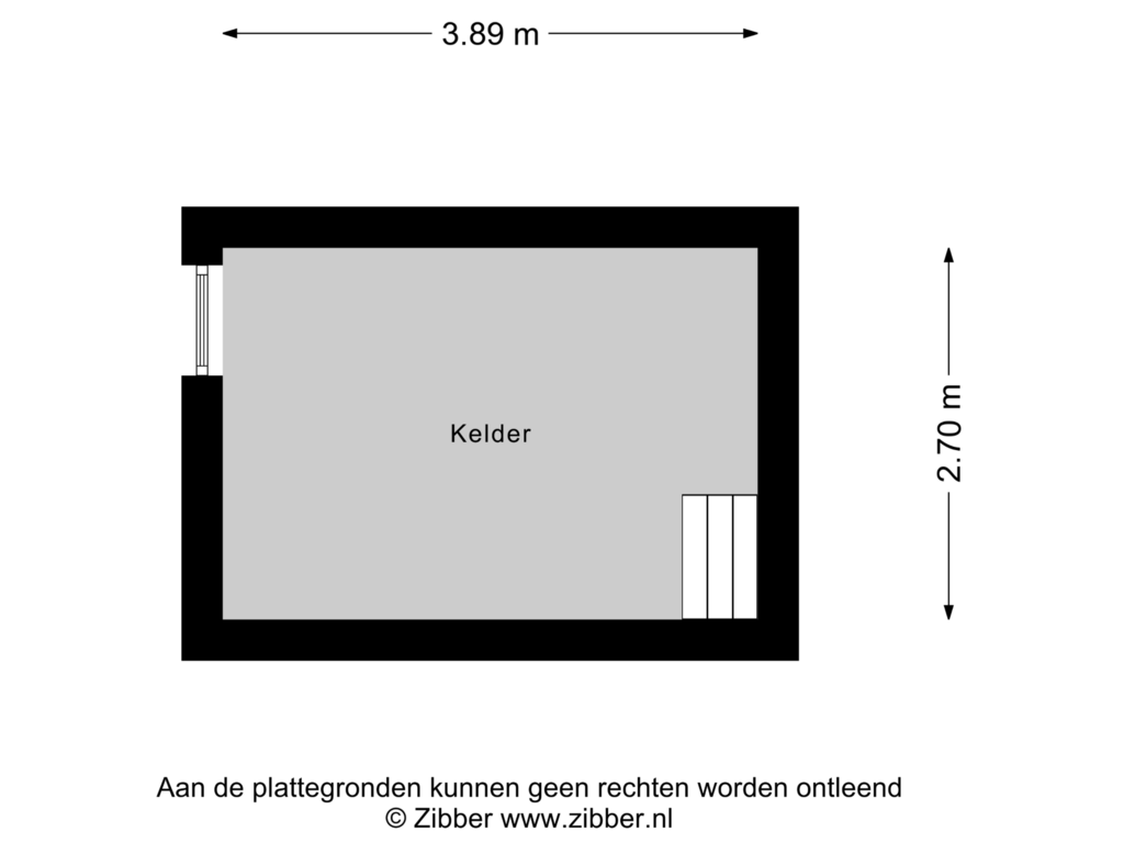 Bekijk plattegrond van Kelder van Hoofdweg-Boven 80