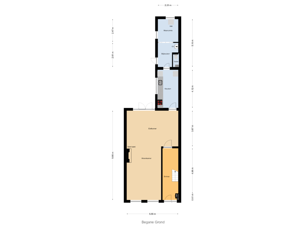 Bekijk plattegrond van Begane Grond van Oostsingel 62