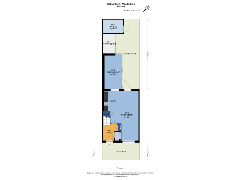 Bekijk plattegrond van PERCEEL van Slotlaantje 3