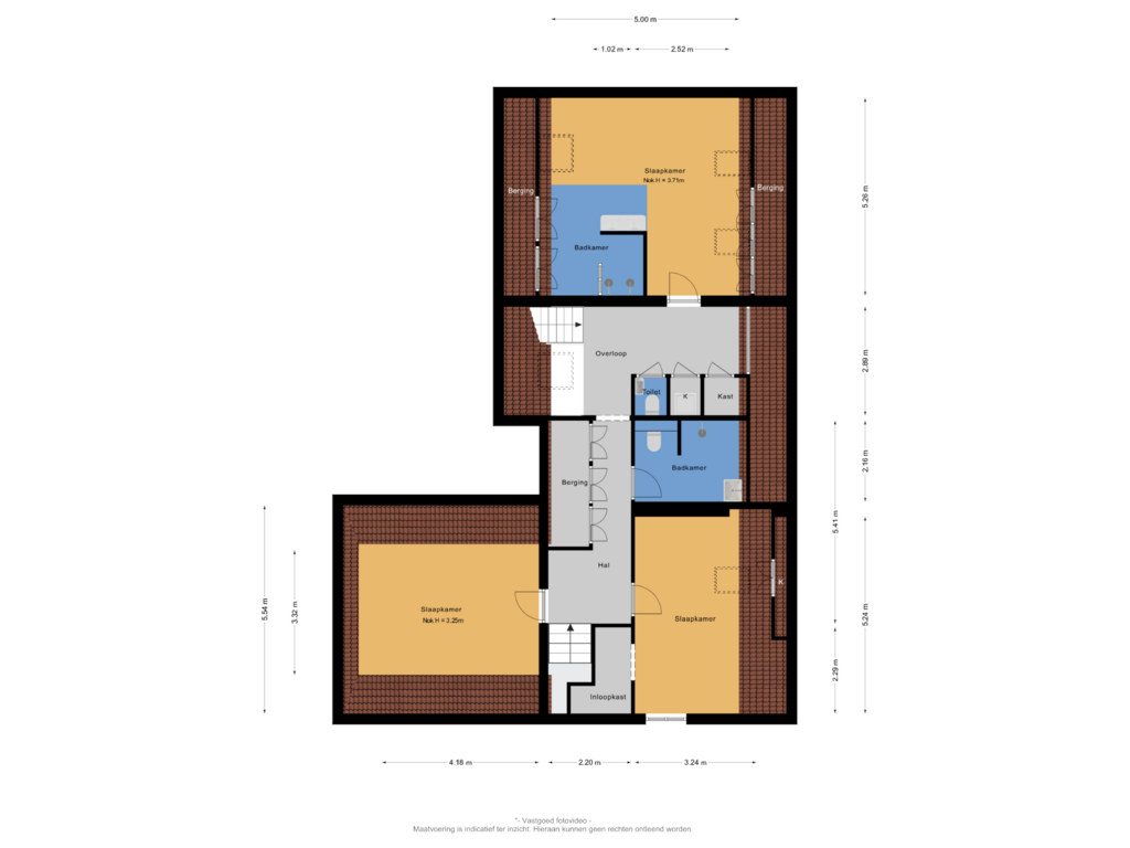 Bekijk plattegrond van 1e verdieping van Overstraat 16