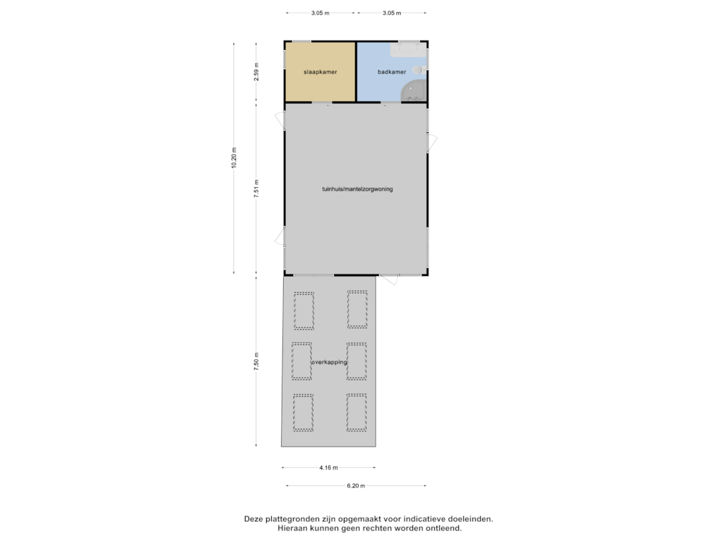 Bekijk plattegrond van Tuinhuis van Vendelweg 1