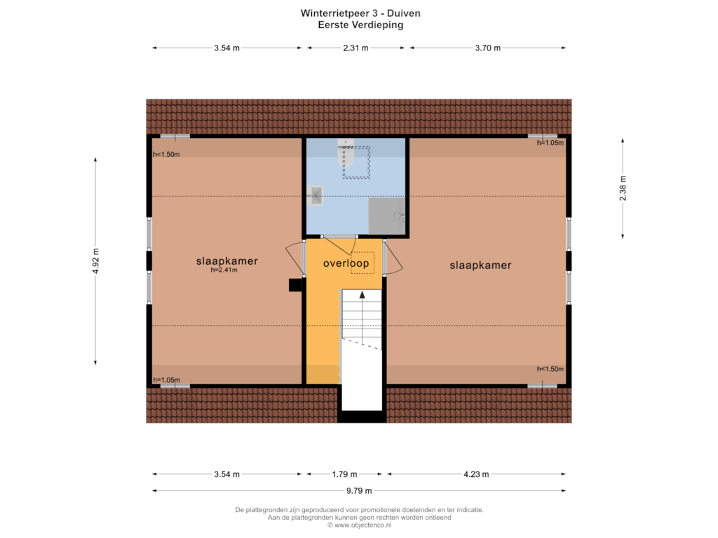 Bekijk plattegrond van EERSTE VERDIEPING van Winterrietpeer 3