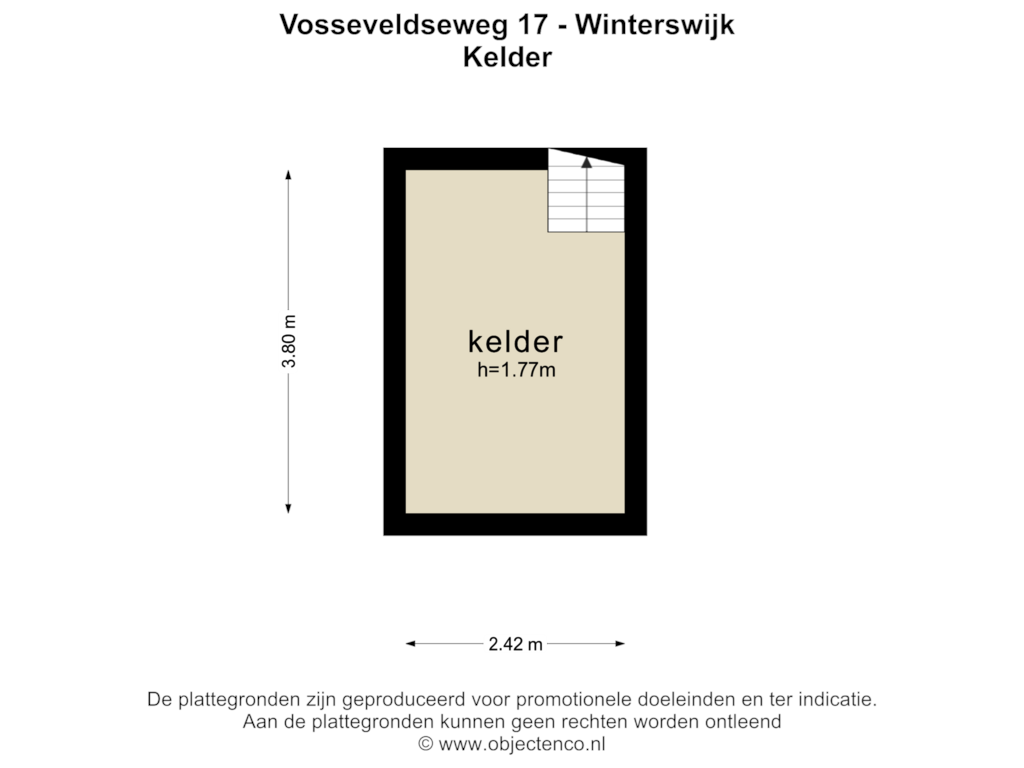 View floorplan of KELDER of Vosseveldseweg 17