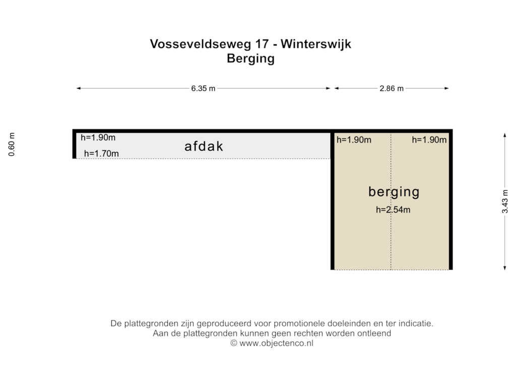 View floorplan of BERGING of Vosseveldseweg 17