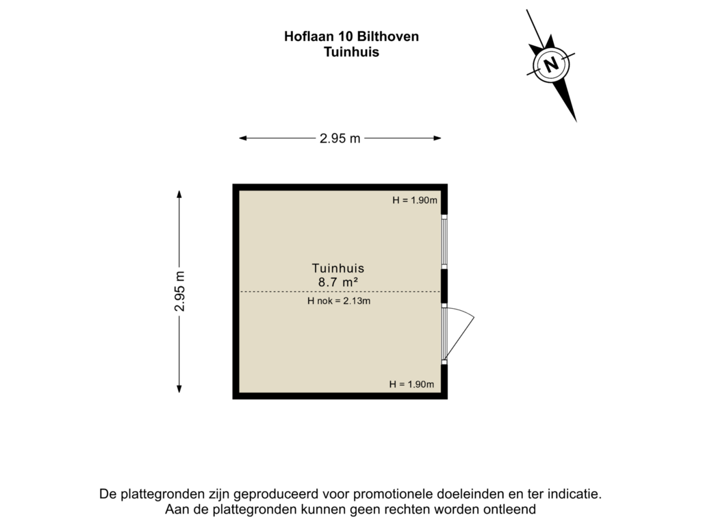 Bekijk plattegrond van Tuinhuis van Hoflaan 10