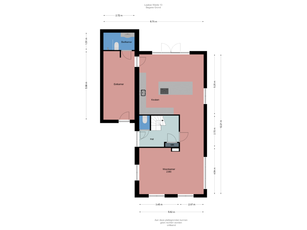 View floorplan of Begane Grond of Laakse Weide 13