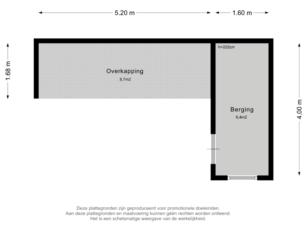 Bekijk plattegrond van Berging van West Kanaalweg 1