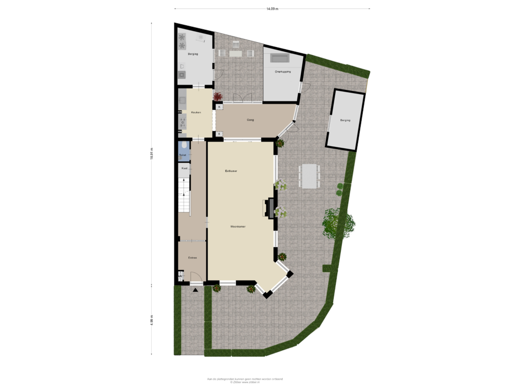 Bekijk plattegrond van Begane grond _Tuin van Alma Tademastraat 18