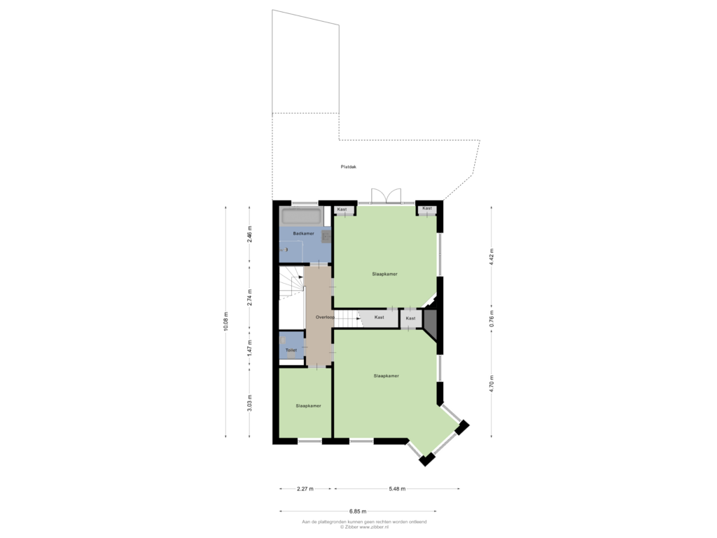 Bekijk plattegrond van Eerste verdieping van Alma Tademastraat 18