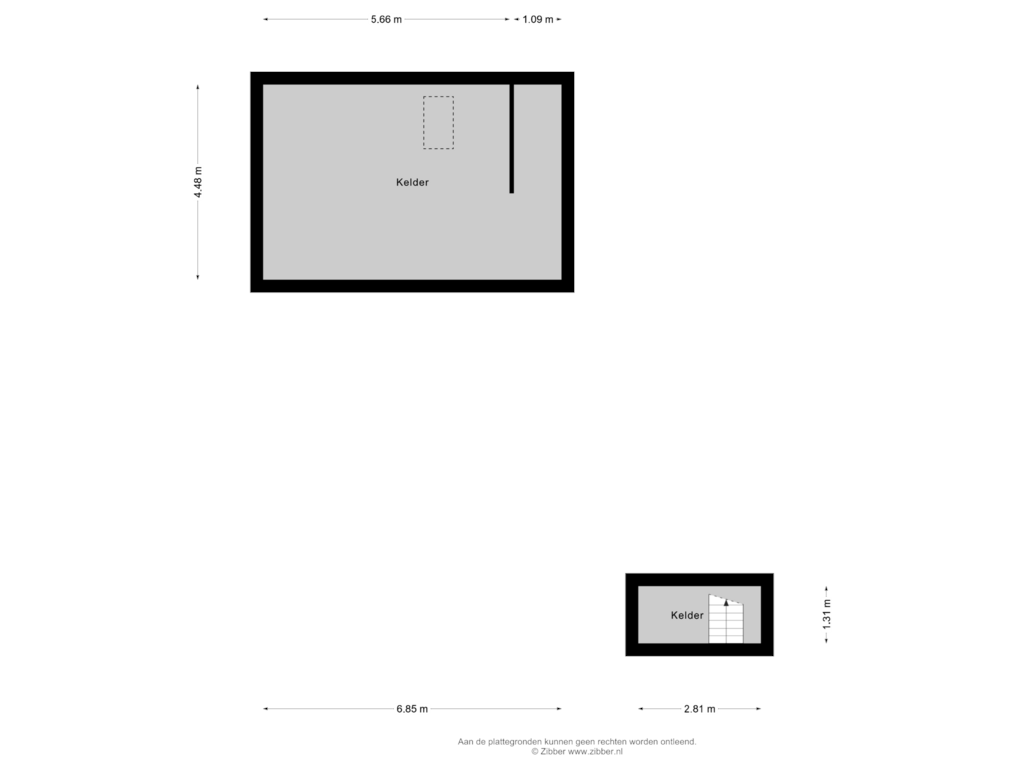 Bekijk plattegrond van Kelder van JH van Aismawei 39