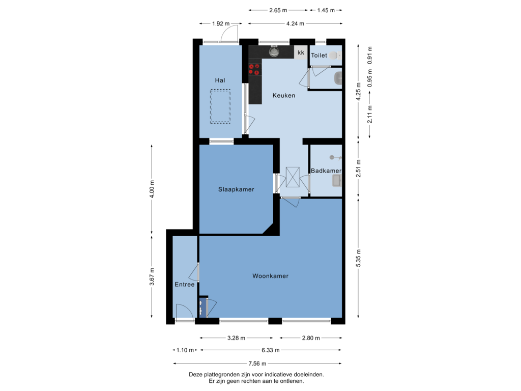 Bekijk plattegrond van Begane Grond van Veldstraat 46