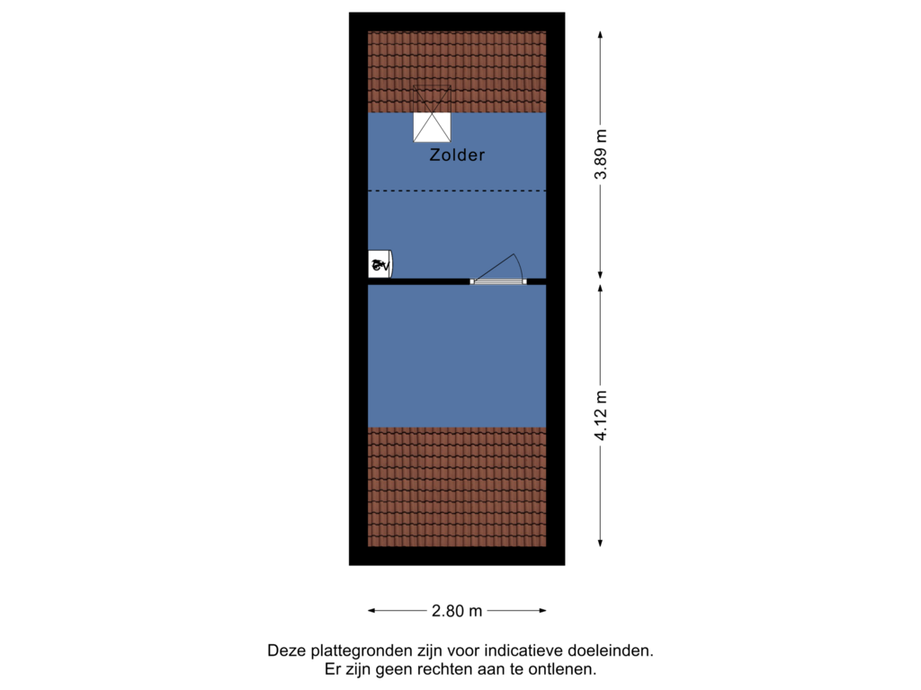 Bekijk plattegrond van Zolder van Veldstraat 46