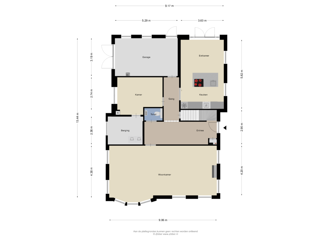 Bekijk plattegrond van Begane grond van Hoofdweg 109