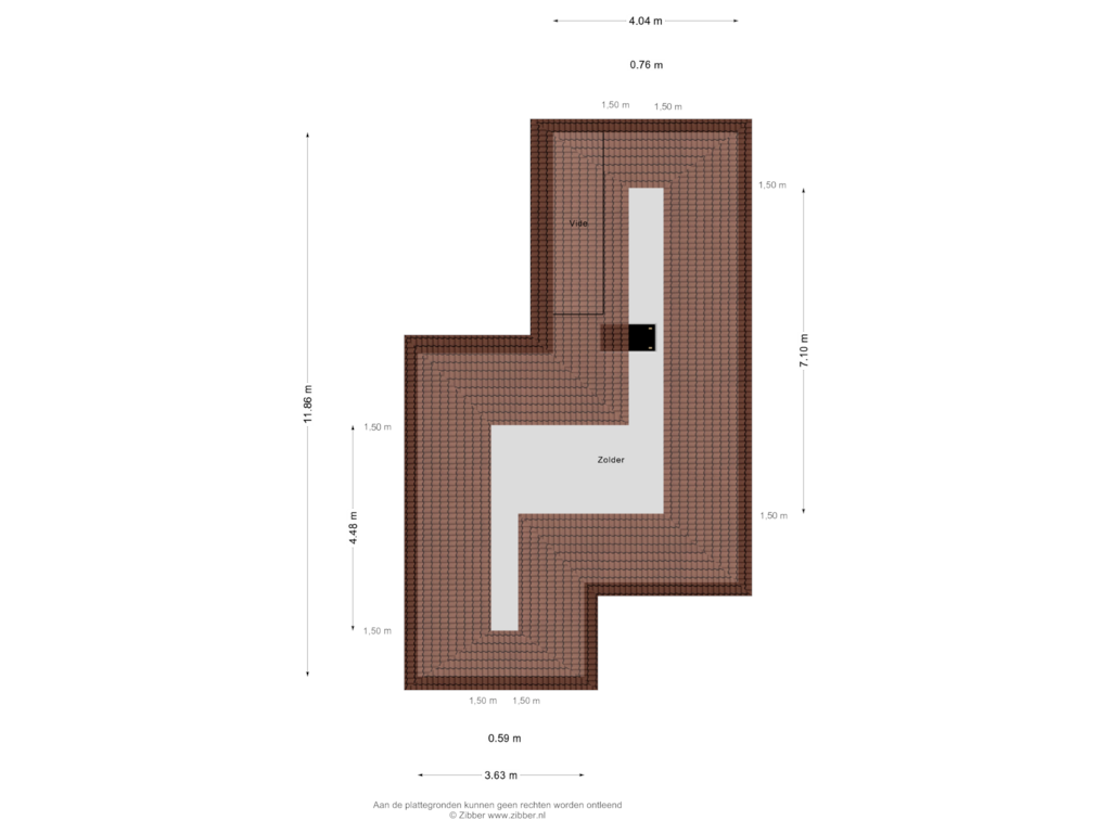 Bekijk plattegrond van Zolder van Hoofdweg 109