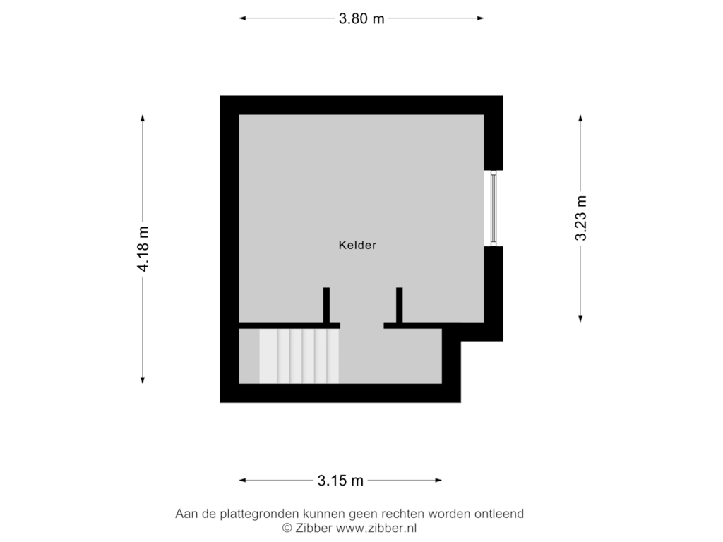 Bekijk plattegrond van Kelder van Hoofdweg 109