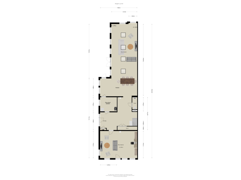 View floorplan of Begane grond of 't Nopeind 12-B